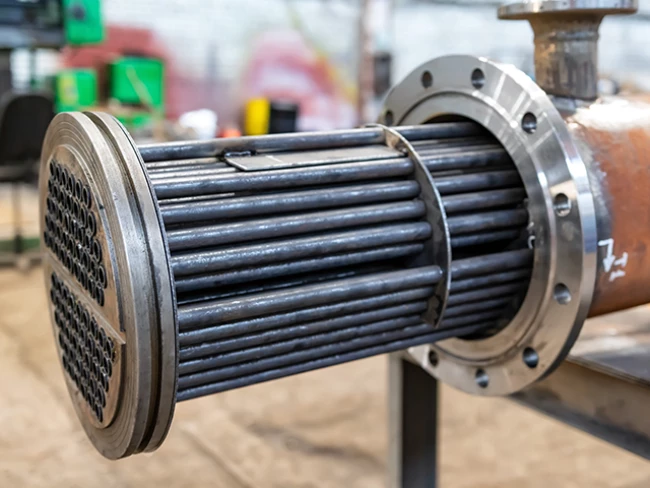 Heat exchanger tube bundle cleaning with ultra high pressure water jetting
